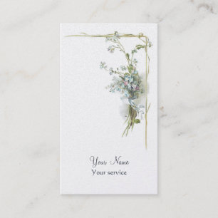 Forget me nots vintage business card