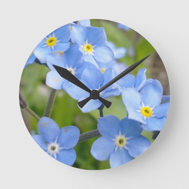 Forget Me Nots Wall Clock (Front)