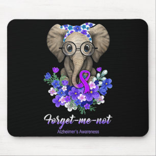 Forget--Not Elephant Alzheimers Brain Awareness Mouse Pad