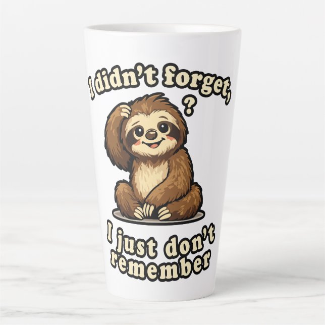 Forget or Remember Latte Mug (Front)