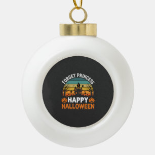 Forget Princess Happy Halloween Haunted House Desi Ceramic Ball Christmas Ornament