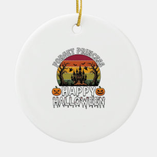 Forget Princess Happy Halloween Haunted House Pump Ceramic Tree Decoration