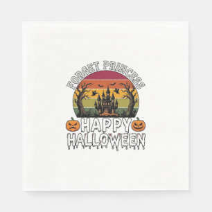 Forget Princess Happy Halloween Haunted House Pump Napkin