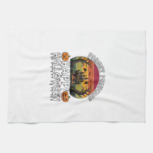 Forget Princess Happy Halloween Haunted House Pump Tea Towel