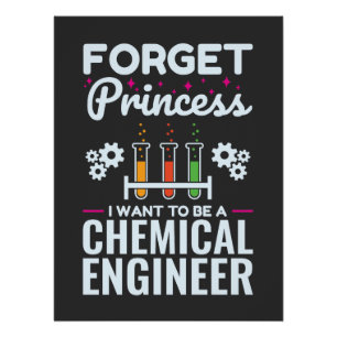 Forget Princess I Want to Be a Chemical Engineer Poster