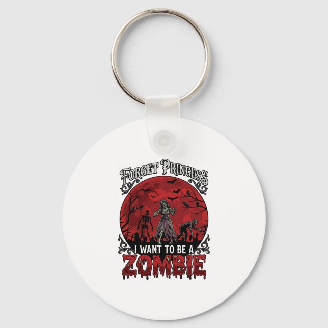 Forget Princess Zombie Blood Moon Graveyard Bats S Key Ring (Front)