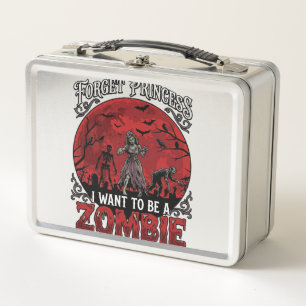 Forget Princess Zombie Blood Moon Graveyard Bats S Metal Lunch Box