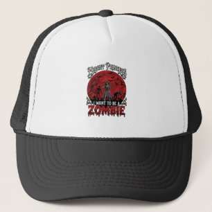 Forget Princess Zombie Blood Moon Graveyard Bats S Trucker Hat