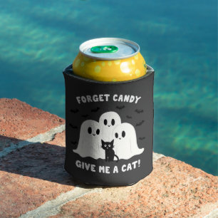 Forget The Candy Give Me A Cat Spooky Halloween Can Cooler