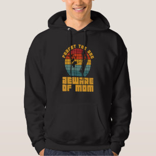 Forget The Dog Beware Of Mom Retro Kickboxer Love  Hoodie
