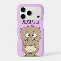 Forgetful adorable chubby hamster cartoon