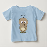 Forgetful adorable chubby hamster cartoon