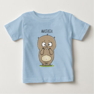 Forgetful adorable chubby hamster cartoon baby T-Shirt