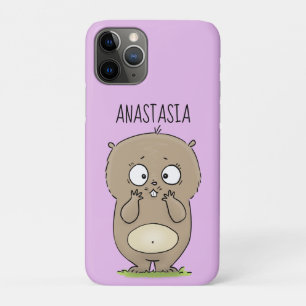 Forgetful adorable chubby hamster cartoon Case-Mate iPhone case