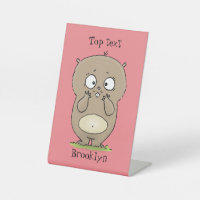 Forgetful adorable chubby hamster cartoon