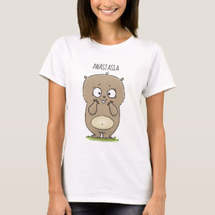 Forgetful adorable chubby hamster cartoon T-Shirt