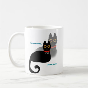 Forgetful Black Cat Coffee Mug 11 oz