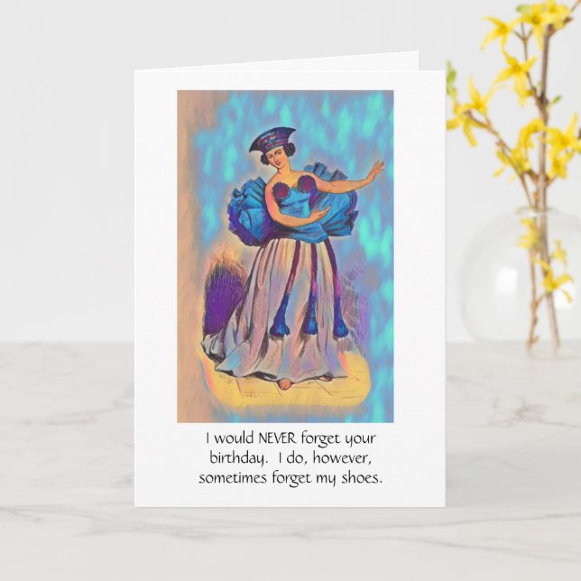 FORGETFUL FRIEND/ HAPPY BIRTHDAY CARD (Yellow Flower)