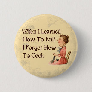 Forgetful Knitter 6 Cm Round Badge