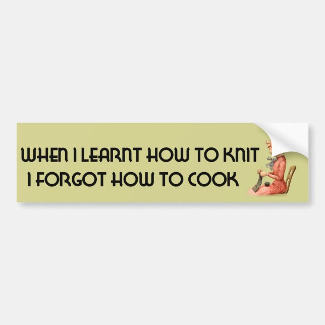 Forgetful Knitter Bumper Sticker (Front)