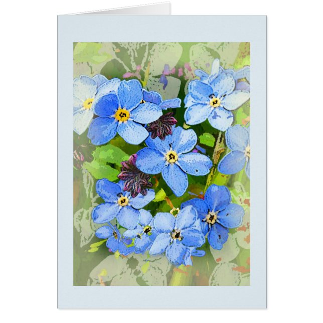 Forgetmenot flower card (Front)