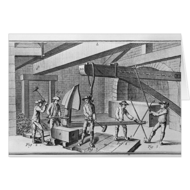 Forging an anchor, from 'Encyclopaedia' by Denis (Front Horizontal)