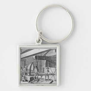 Forging an anchor, from 'Encyclopaedia' by Denis Key Ring