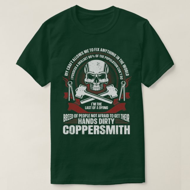 Forging Metalworking Blacksmith Coppersmith T 2 T-Shirt (Design Front)
