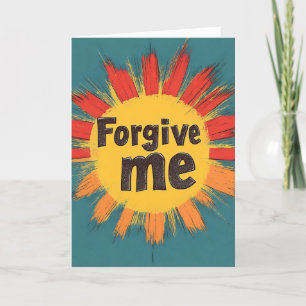 Forgive Me Retro Colours Holiday Card