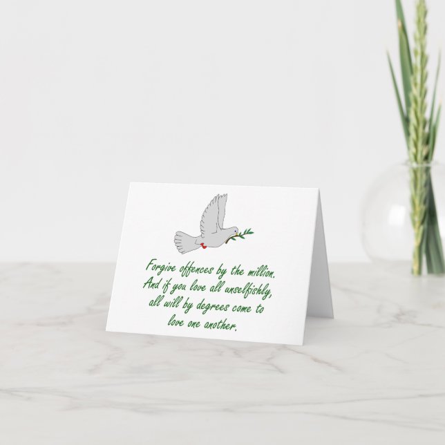 Forgive Offences By The Million - Forgiveness Quot Card (Front)