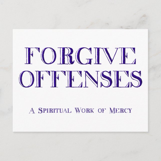 Forgive offenses postcard (Front)