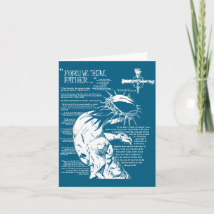 Forgive Them Father Anime Jesus Cross Tee Card