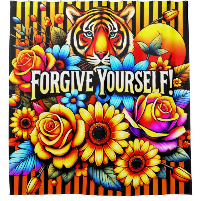 Forgive Yourself Shower Curtain (Front)