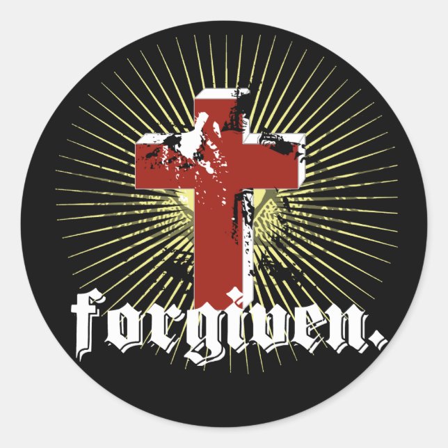 forgiven classic round sticker (Front)