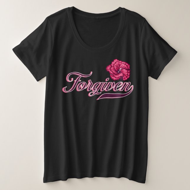 Forgiven Hibiscus  Plus Size T-Shirt (Design Front)