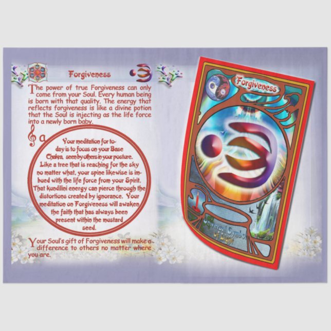 Forgiveness symbol Tissue Paper (Front)