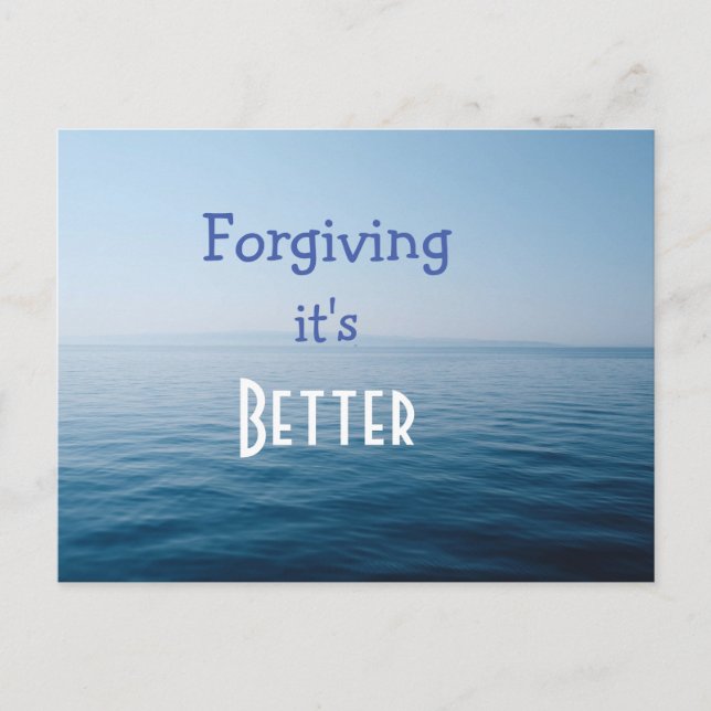 Forgiving it's better postcard (Front)
