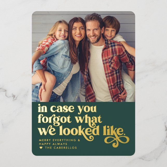 Forgot What We Looked Like | Christmas Photo (Front)