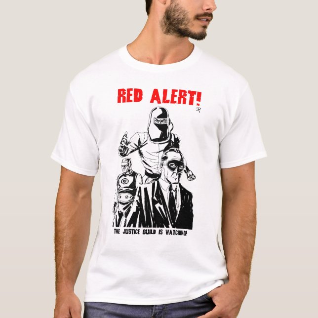 Forgotten 50s: Justice Guild- Red Alert! T-Shirt (Front)