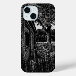 Forgotten Farm Black And White iPhone 15 Case