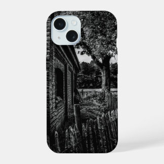 Forgotten Farm Black And White iPhone 15 Case