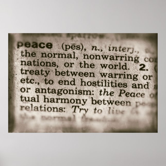 Forgotten Meanings - Peace Poster (Front)