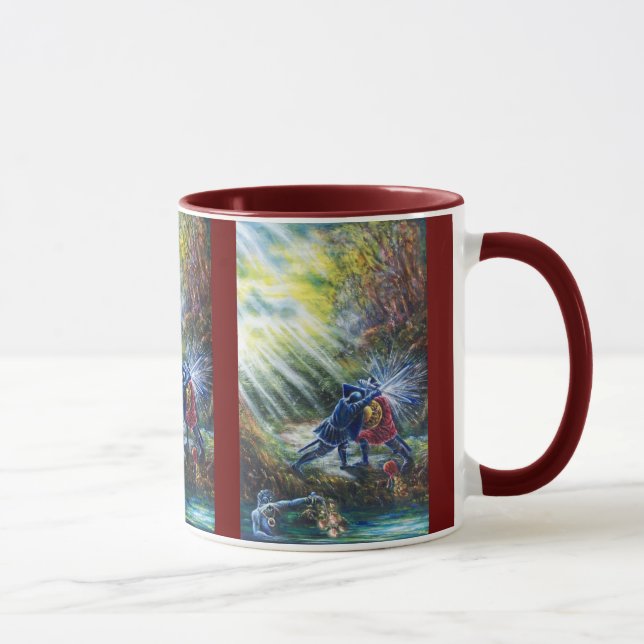 FORGOTTEN ROSE Fighting Knights,Money and Devil Mug (Right)