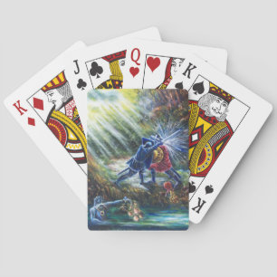 FORGOTTEN ROSE Fighting Knights,Money and Devil Playing Cards