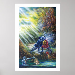 FORGOTTEN ROSE Fighting Knights,Money and Devil Poster