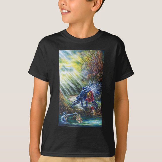 FORGOTTEN ROSE Fighting Knights,Money and Devil T-Shirt (Front)