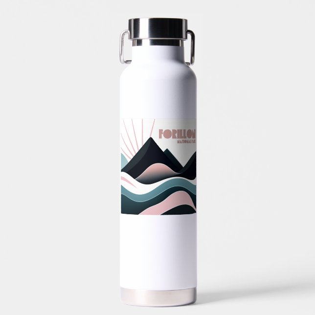 Forillon National Park Coloured Hills Water Bottle (Front)