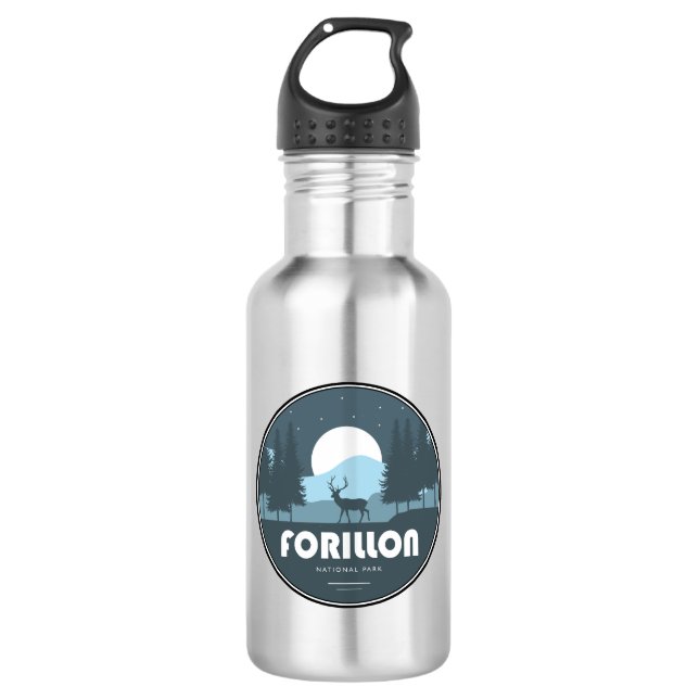Forillon National Park Deer 532 Ml Water Bottle (Front)