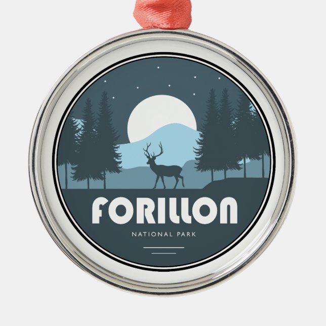 Forillon National Park Deer Metal Tree Decoration (Front)