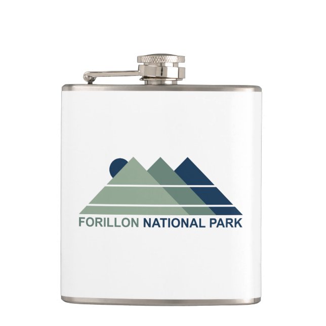 Forillon National Park Mountain Sun Hip Flask (Front)